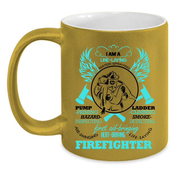 Awesome Gift For Firefighter Coffee Mug, I Am A Firefighter Accent Mug