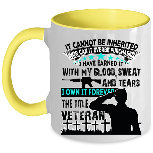 Awesome Gift For Veteran Coffee Mug, Veteran Accent Mug