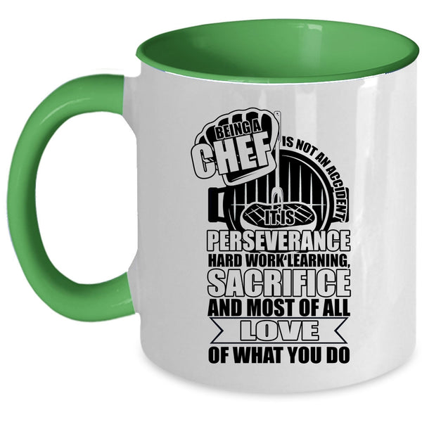 Awesome Chef Coffee Mug, Being A Chef Is Not An Accident Accent Mug