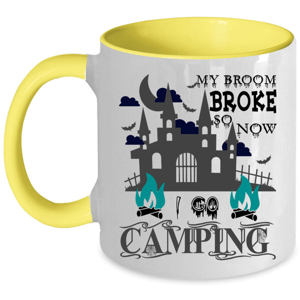 Outdoor Activity Coffee Mug, I Go Camping Accent Mug