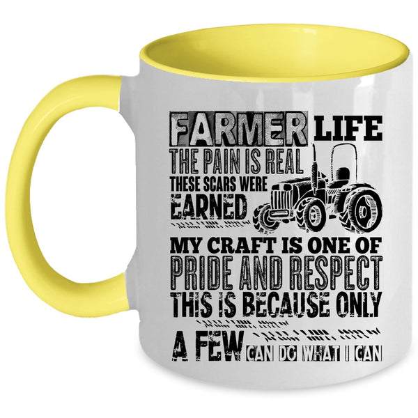 Cool Gift For Farmer Coffee Mug, Farmer Life Accent Mug