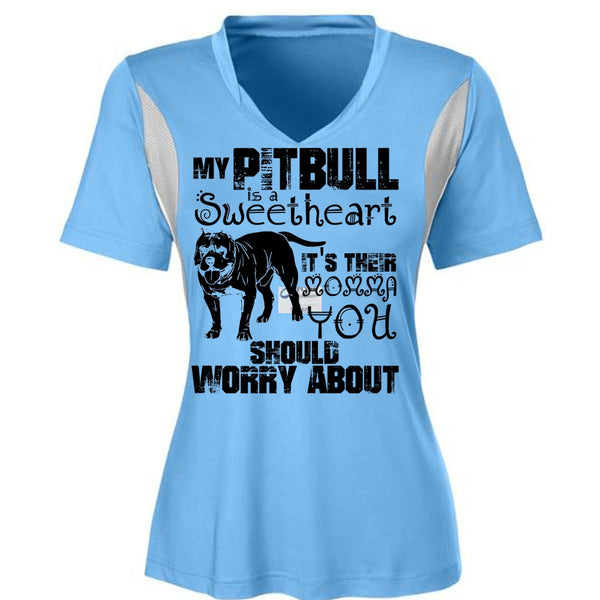 My Pit Bull Is Sweetheart T Shirt, I Love Pit Bull T Shirt, Awesome T-Shirts
