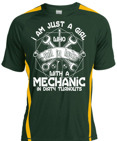I Am Just A Girl T Shirt, Fell In Love With A Mechanic T Shirt, Cool Shirt