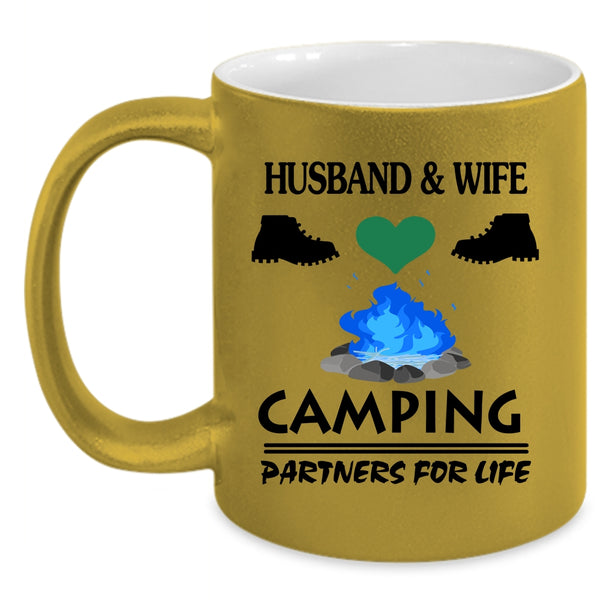 Camping Partners For Life Coffee Mug, Husband And Wife Accent Mug