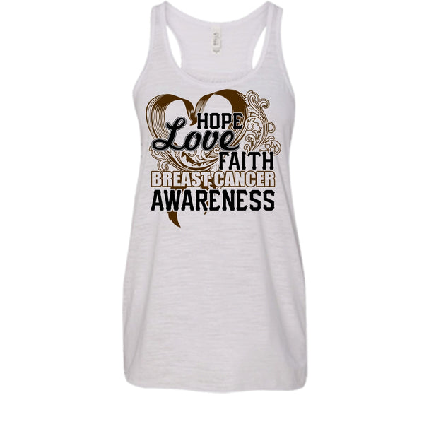 Hope Love Faith T Shirt, Cancer Tank Top