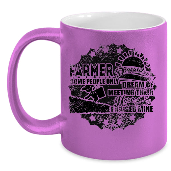 I Raise A Farmer Daughter Coffee Mug, Farmer Daughter Accent Mug