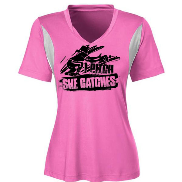 I Pitch She Catches T Shirt, I Love Softball T Shirt, Awesome T-Shirts