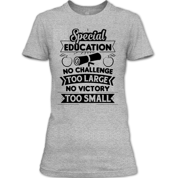 Special Education No Challenge Too Large T Shirt, Teacher's Day T Shirt T Shirt