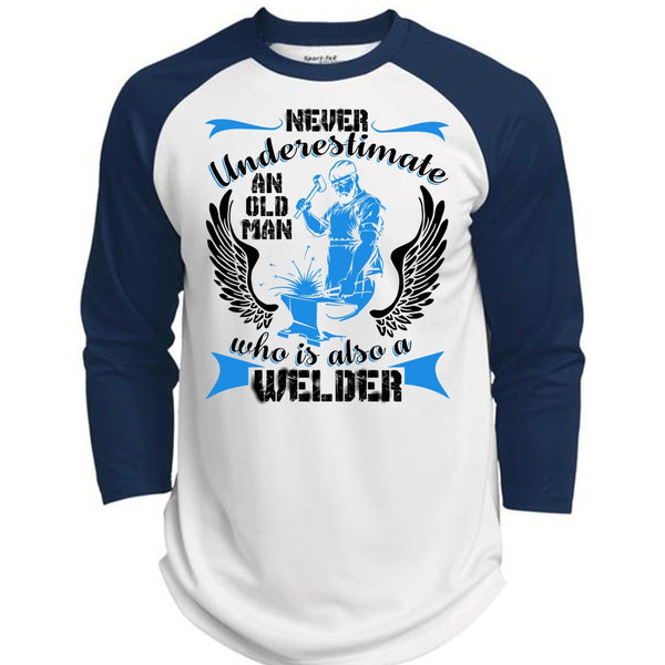 Old Man Who Is Also A Welder T Shirt, I Love Welding T Shirt, Awesome T-Shirts  (Polyester Game Baseball Jersey)