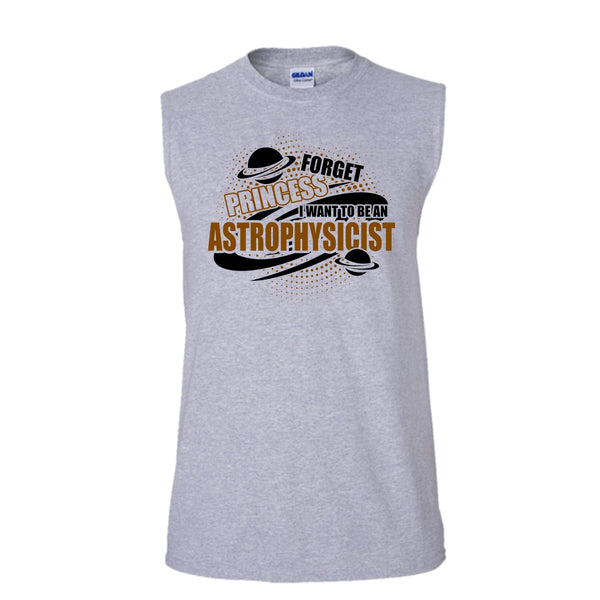 Forget Princess T Shirt, Coolest Astrophysicist Tank Top (Men's Cotton Sleeveless)