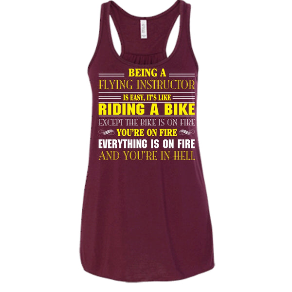 Being A Flying Intructor Shirt, It's Like A Riding A Bike Shirt