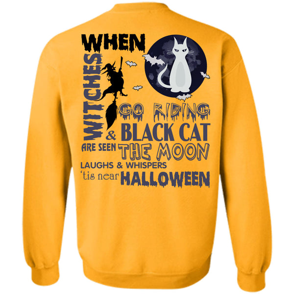 I Love You Pumpkin T Shirt, Go Riding And Black Cat Are Seen The Moon Sweatshirt