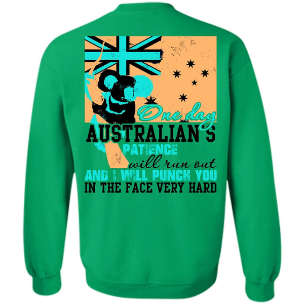 I Love Veteran T Shirt, On Day Australian's Patience Sweatshirt