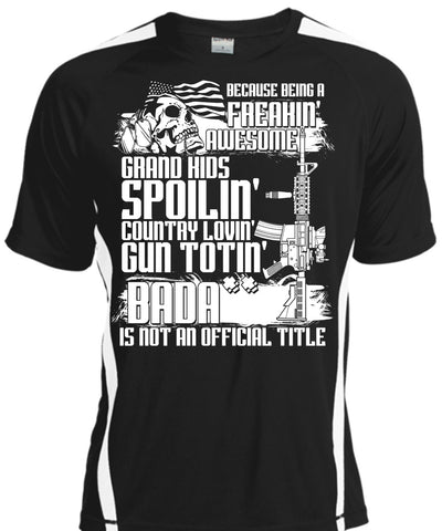 A black t-shirt with the shopify logo