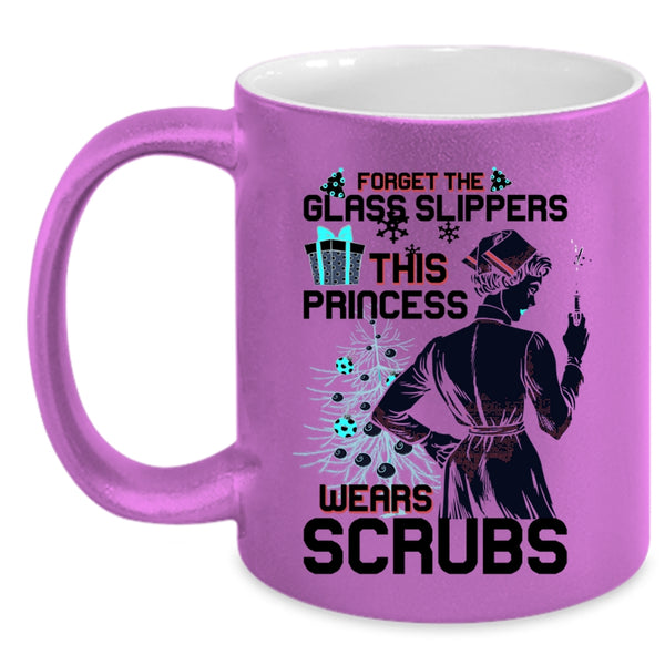 Cute Nurse Coffee Mug, This Princess Wears Scrubs Accent Mug