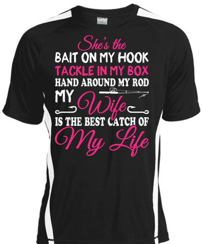 A black t-shirt with the shopify logo