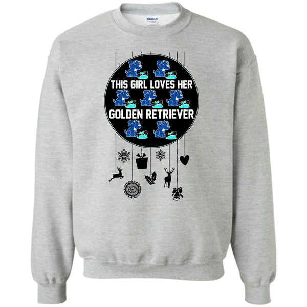 Merry Christmas Gift T Shirt, This Girl Loves Her Golden Retriever Sweatshirt