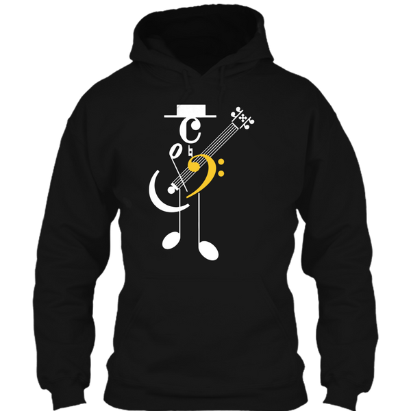 A black t-shirt with the shopify logo