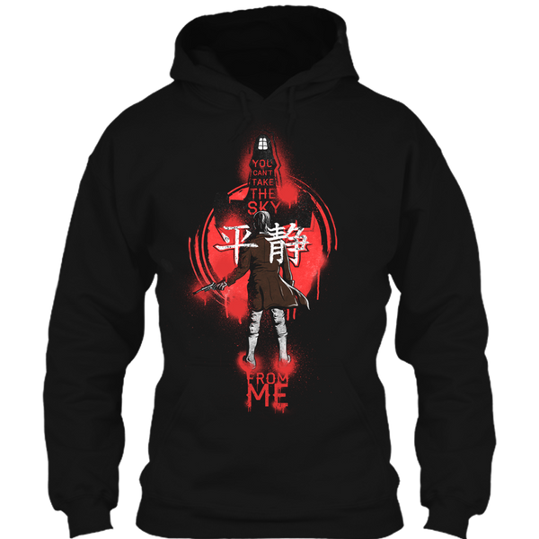 A black t-shirt with the shopify logo