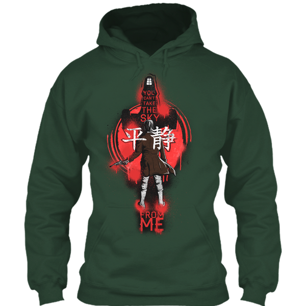 A black t-shirt with the shopify logo