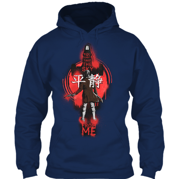 A black t-shirt with the shopify logo