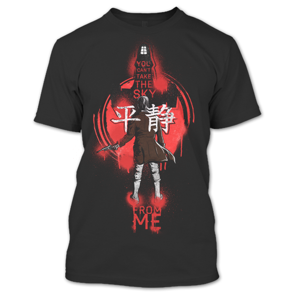 A black t-shirt with the shopify logo