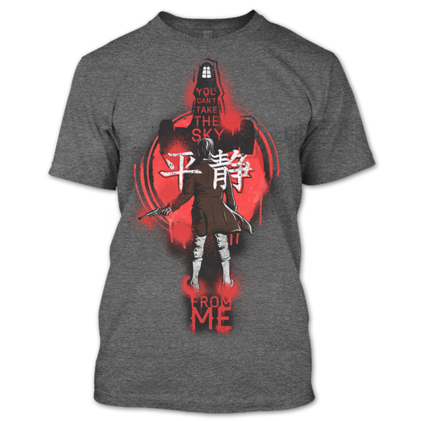 A black t-shirt with the shopify logo