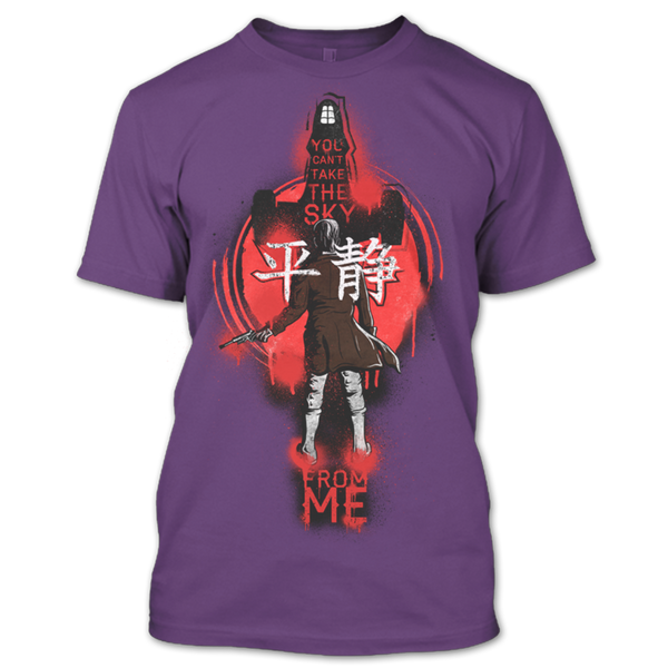 A black t-shirt with the shopify logo