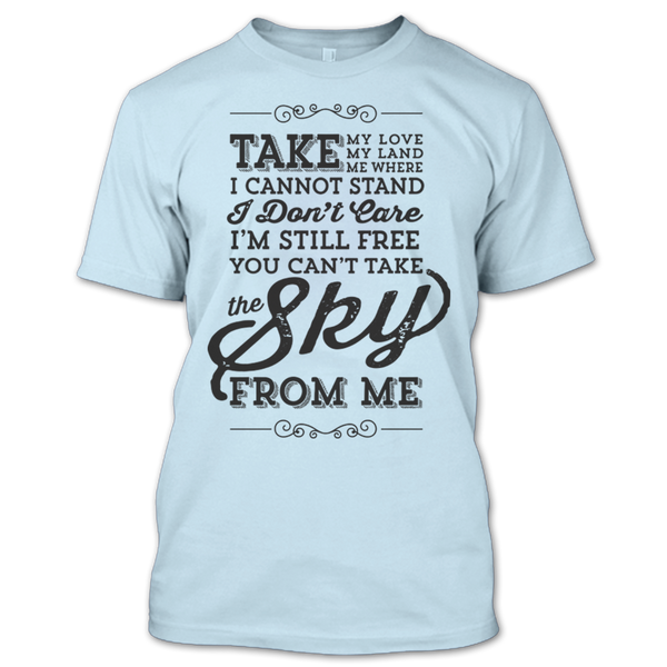 A black t-shirt with the shopify logo