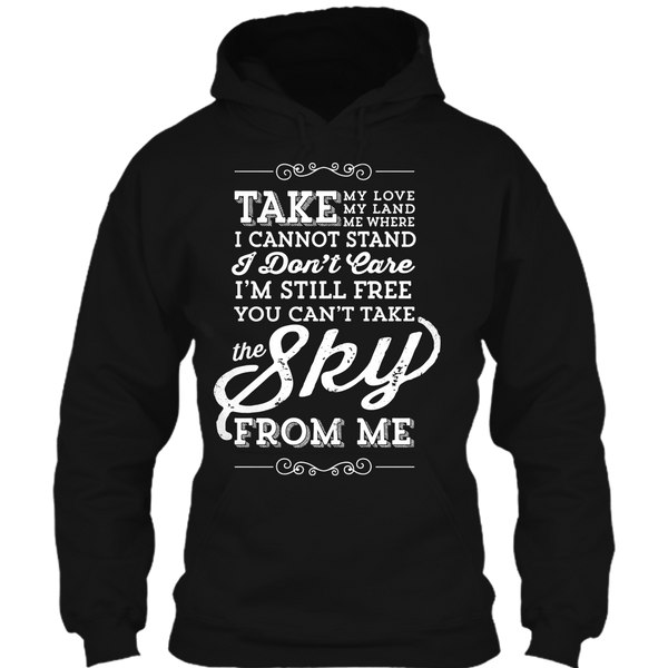 A black t-shirt with the shopify logo