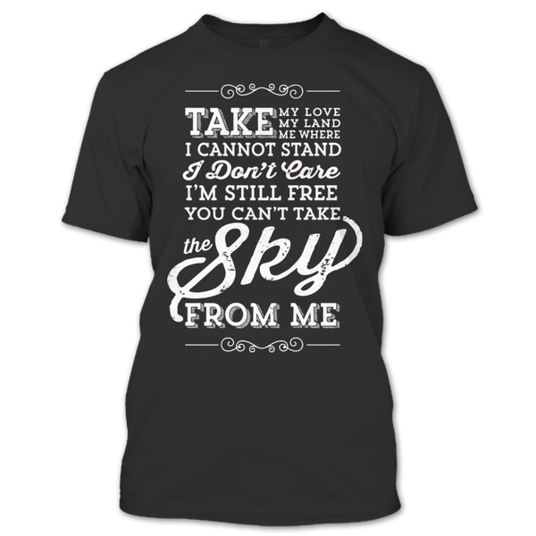 A black t-shirt with the shopify logo