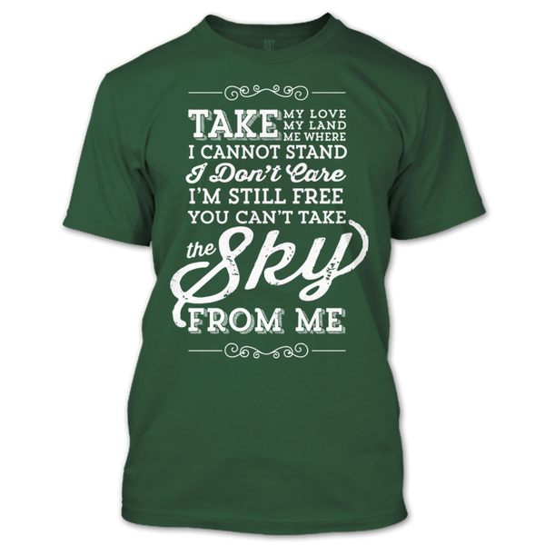 A black t-shirt with the shopify logo