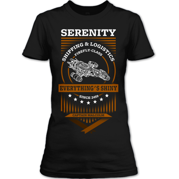 A black t-shirt with the shopify logo