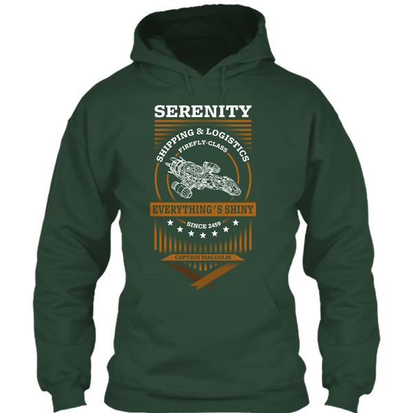 A black t-shirt with the shopify logo