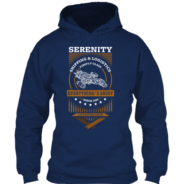 A black t-shirt with the shopify logo