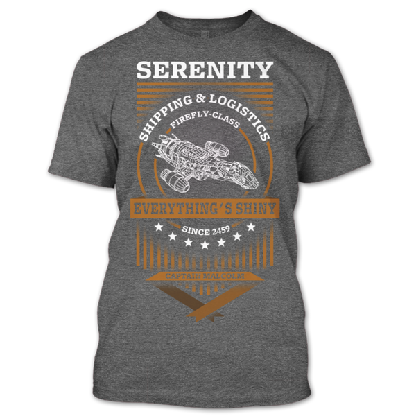 A black t-shirt with the shopify logo