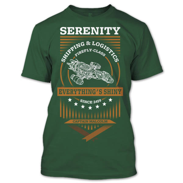 A black t-shirt with the shopify logo