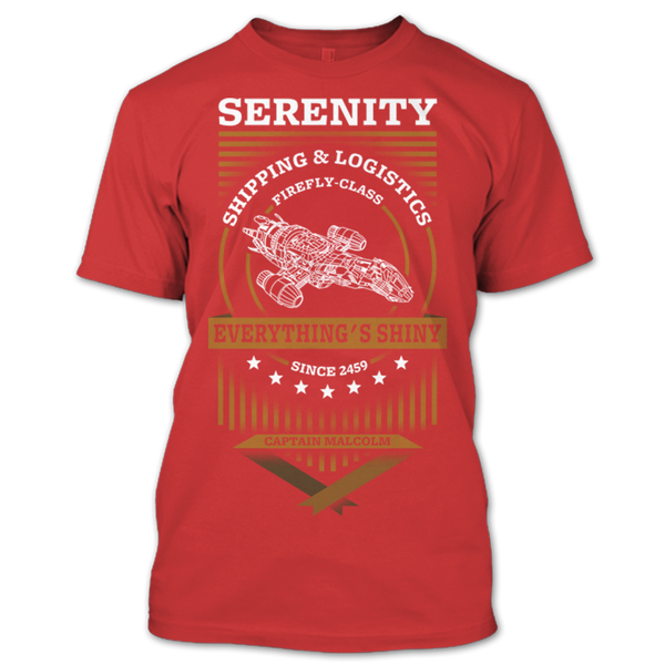 A black t-shirt with the shopify logo