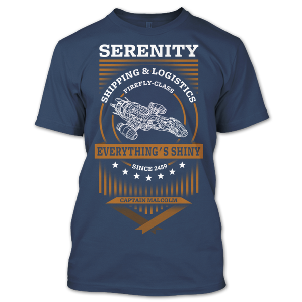 A black t-shirt with the shopify logo