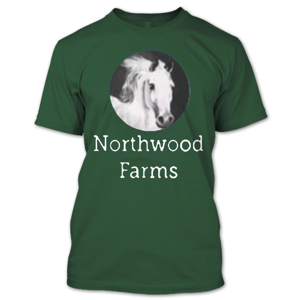 A black t-shirt with the shopify logo