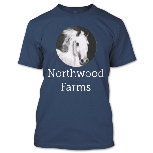 A black t-shirt with the shopify logo