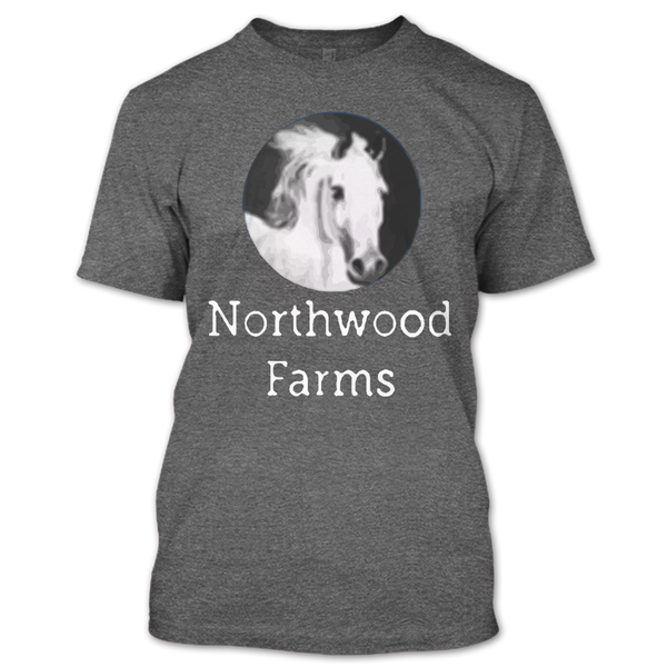 A black t-shirt with the shopify logo