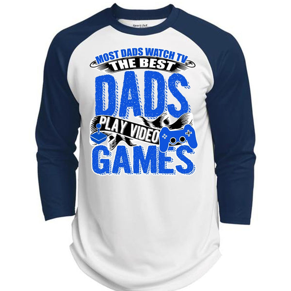 Most Dads Watch TV T Shirt, I Love Gaming T Shirt, Awesome T-Shirts  (Polyester Game Baseball Jersey)