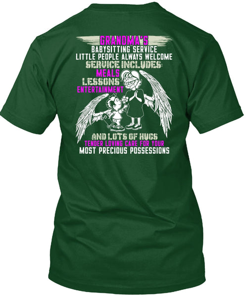 Grandma's Babysitting Service T Shirt, I Love Nana T Shirt