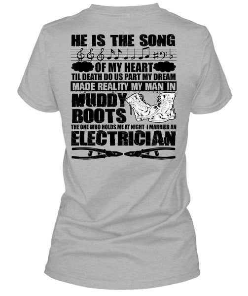 I Married An Electrician T Shirt, I Love Electrician T Shirt