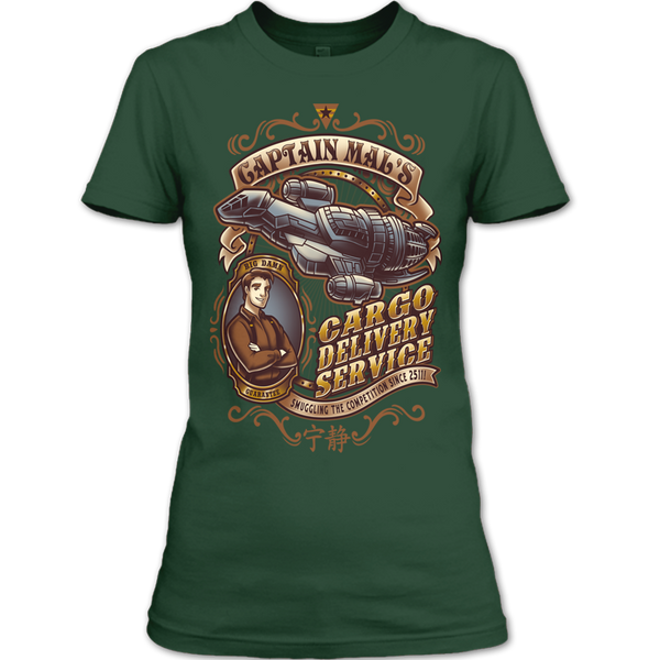 A black t-shirt with the shopify logo