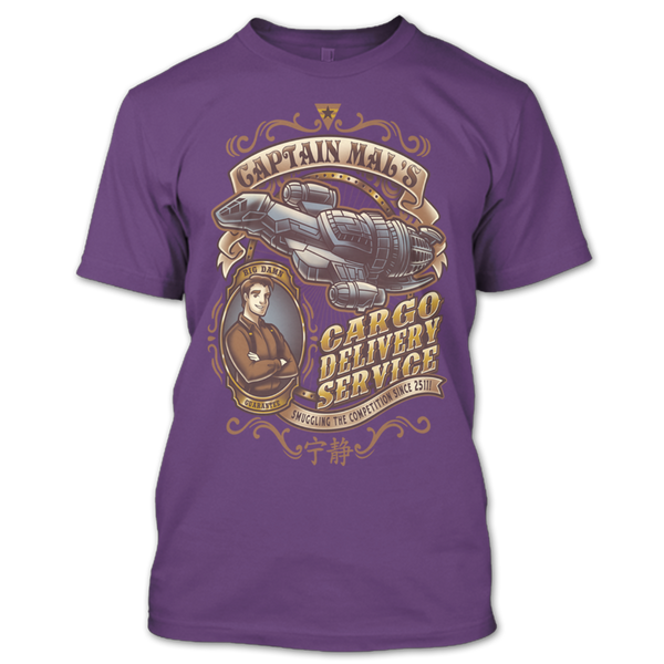 A black t-shirt with the shopify logo