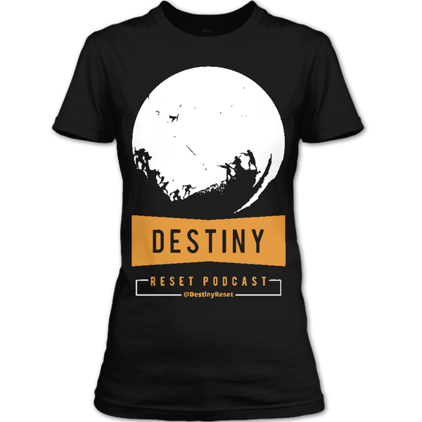 A black t-shirt with the shopify logo