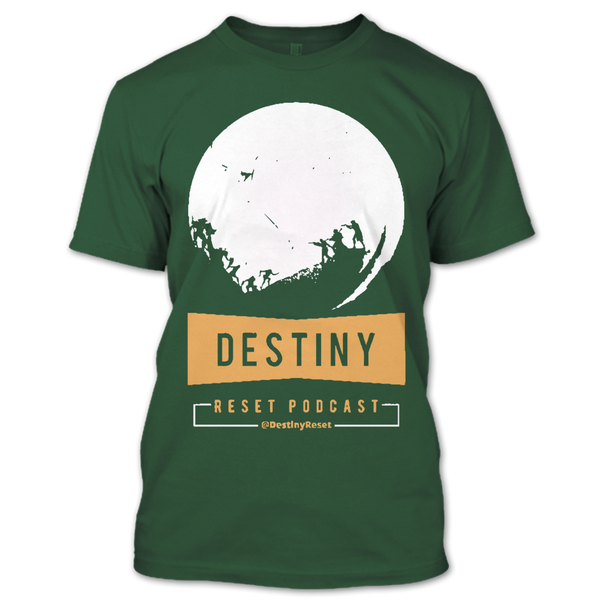 A black t-shirt with the shopify logo