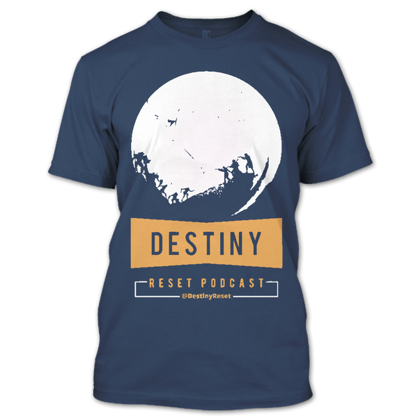 A black t-shirt with the shopify logo